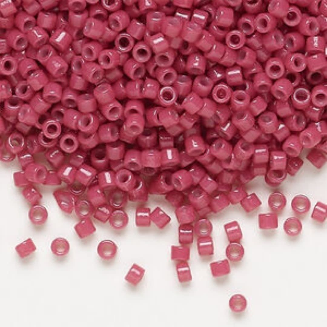 #11 Delica Seed Beads, Duracoat Opaque Raspberry, DB2353-TB, Approx 1440 Beads, 1 two inch tube, 7.2 grams