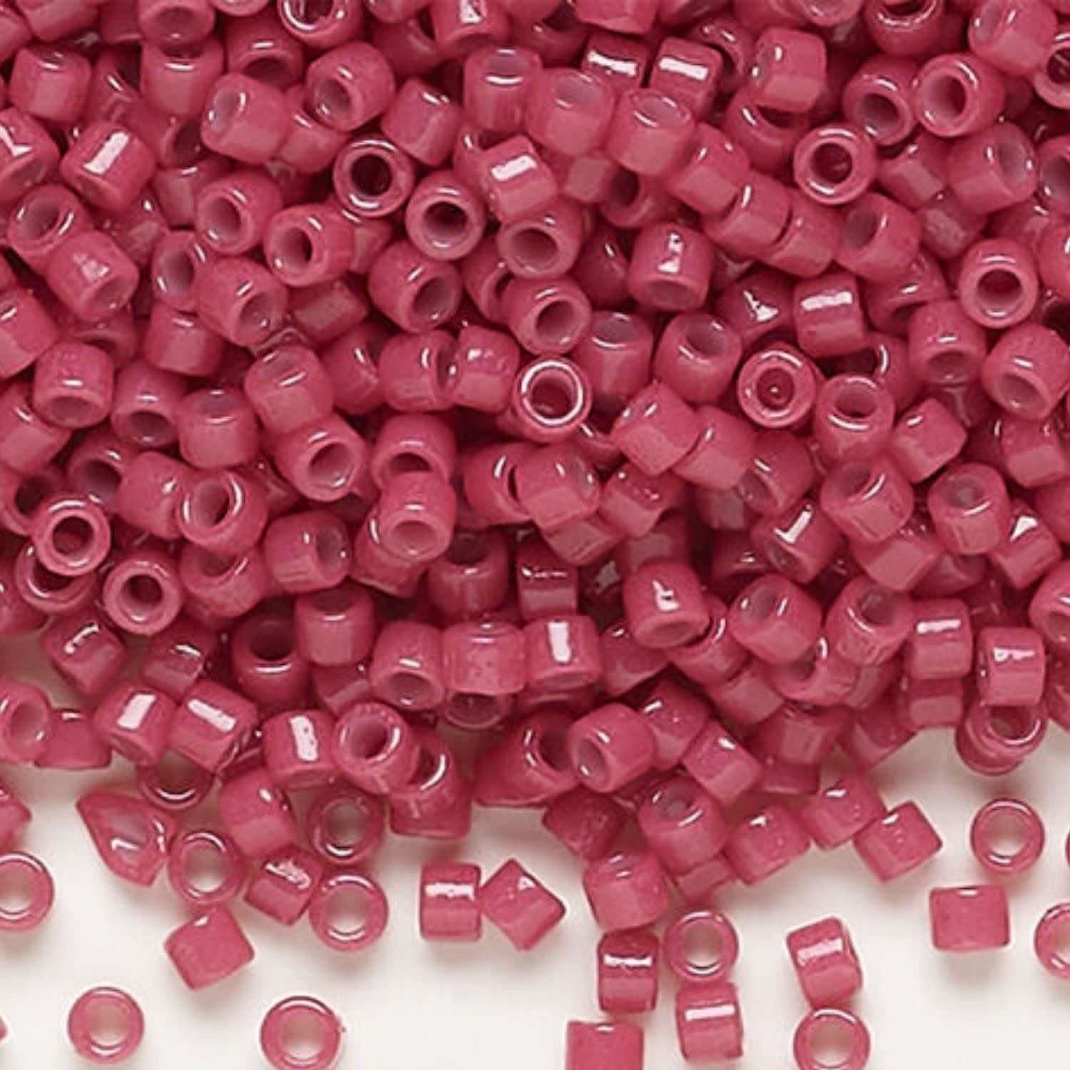 #11 Delica Seed Beads, Duracoat Opaque Raspberry, DB2353-TB, Approx 1440 Beads, 1 two inch tube, 7.2 grams