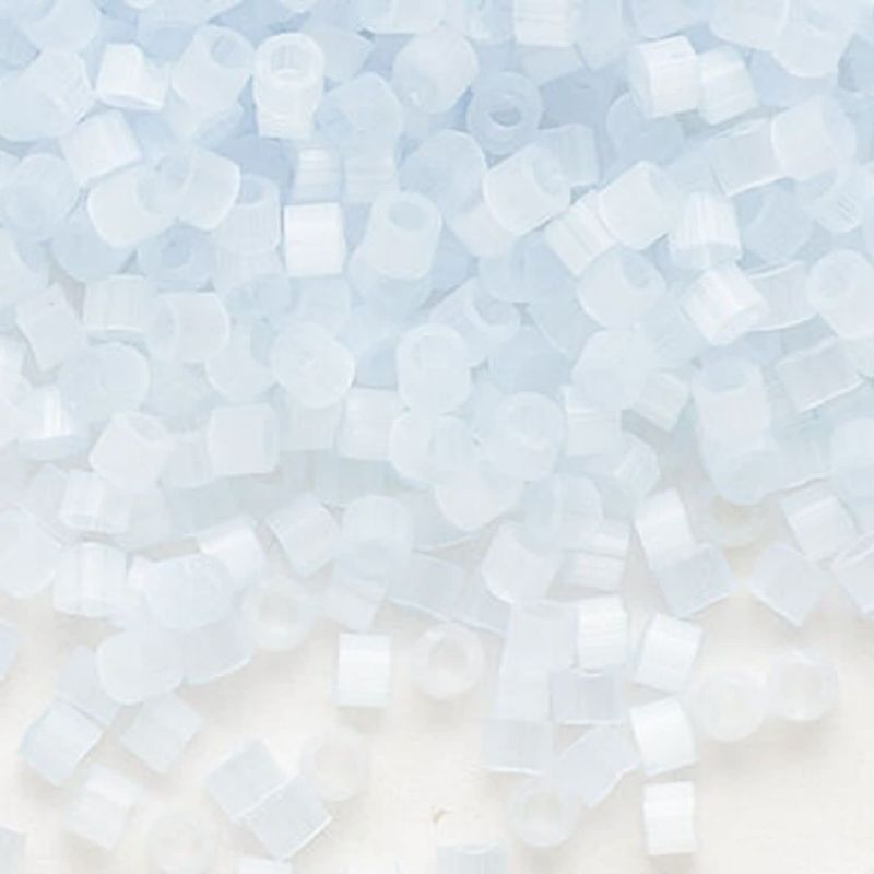 #11 Delica Seed Beads, Satin Silk Pale Aqua Blue, DB830-TB, Approx 1440 Beads, 1 two inch tube, 7.2 grams