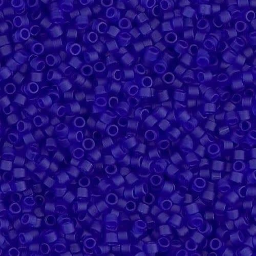 #11 Delica Seed Beads, Matte Transparent Blue, DB748-TB, Approx 1440 Beads, 1 two inch tube, 7.2 grams