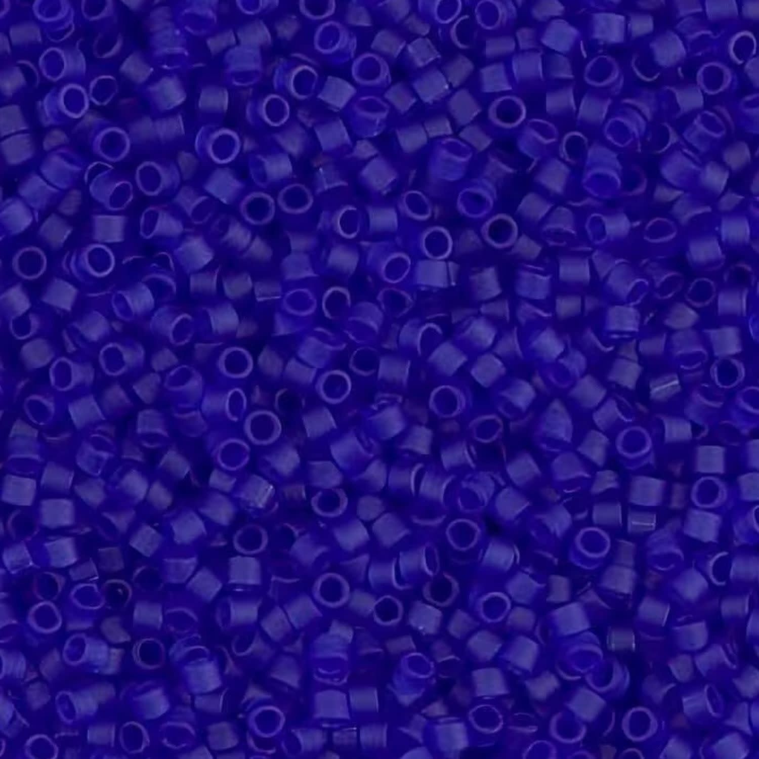 #11 Delica Seed Beads, Matte Transparent Blue, DB748-TB, Approx 1440 Beads, 1 two inch tube, 7.2 grams