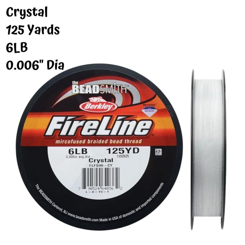 6Lb Fireline, Crystal, 125 Yards, 0.006&quot;/0.15mm, 56gms/2oz