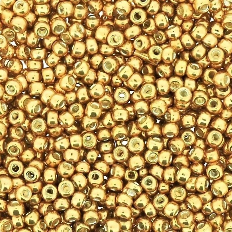 #11 Miyuki Seed Beads - Galvanized Gold, 11-91052-TB, Approx 24 Grams, 1 five inch tube