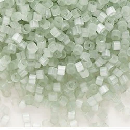 #11 Delica Seed Beads, Satin Silk Pale Moss Green, DB829-TB, Approx 1440 Beads, 1 two inch tube, 7.2 grams