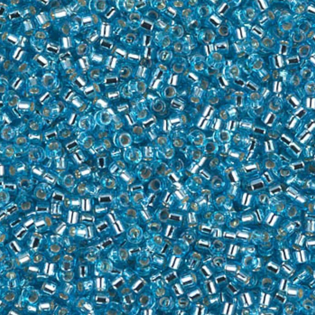 #11 Delica Seed Beads, Silver Lined Ocean Blue, DB1209-TB, Approx 1440 Beads, 1 two inch tube, 7.2 grams