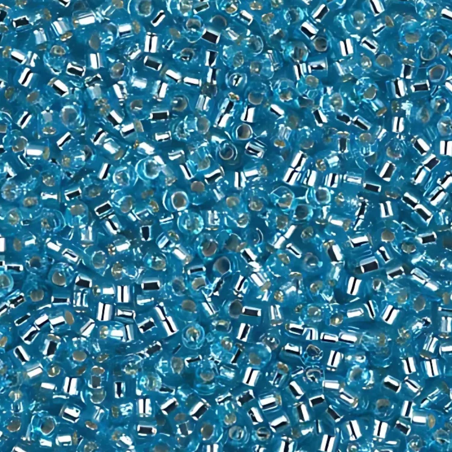 #11 Delica Seed Beads, Silver Lined Ocean Blue, DB1209-TB, Approx 1440 Beads, 1 two inch tube, 7.2 grams