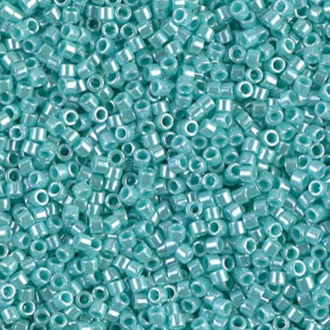 #11 Delica Seed Beads, Opaque Luster Sea Opal Turquoise, DB1567-TB, Approx 1440 Beads, 1 two inch tube, 7.2 grams