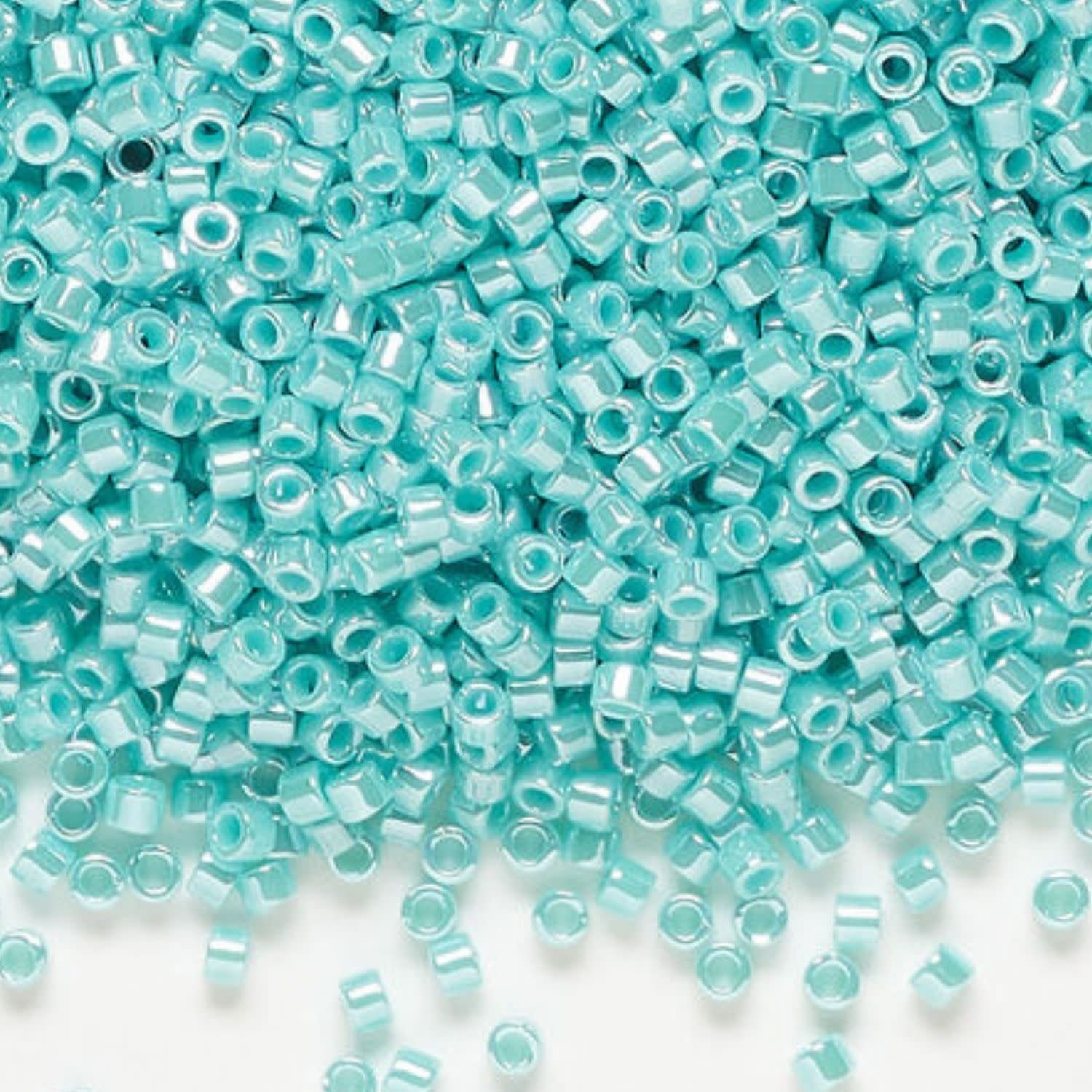 #11 Delica Seed Beads, Opaque Luster Sea Opal Turquoise, DB1567-TB, Approx 1440 Beads, 1 two inch tube, 7.2 grams