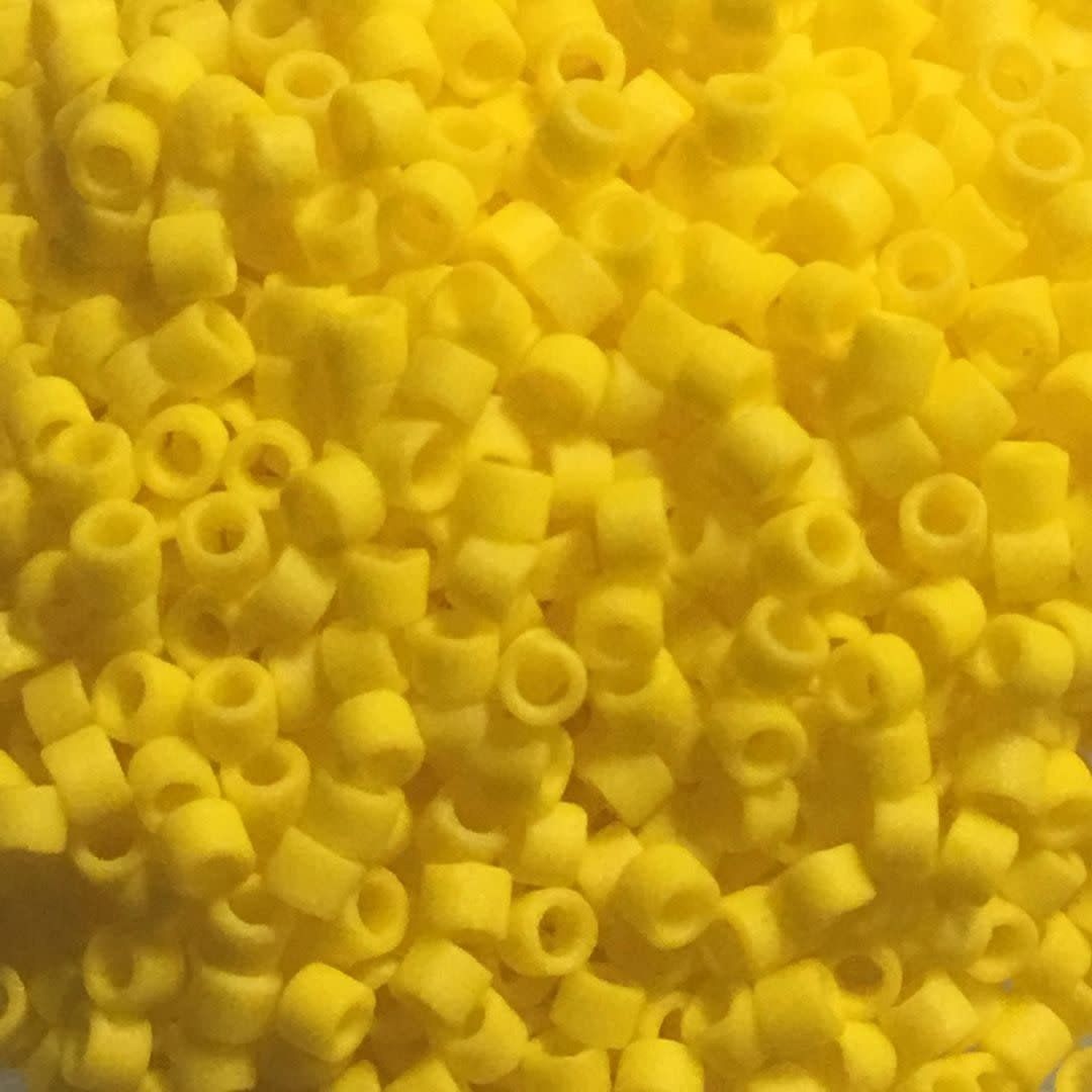 #11 Delica Seed Beads, Matte Opaque Canary Yellow, DB1582-TB, Approx 1440 Beads, 1 two inch tube, 7.2 grams