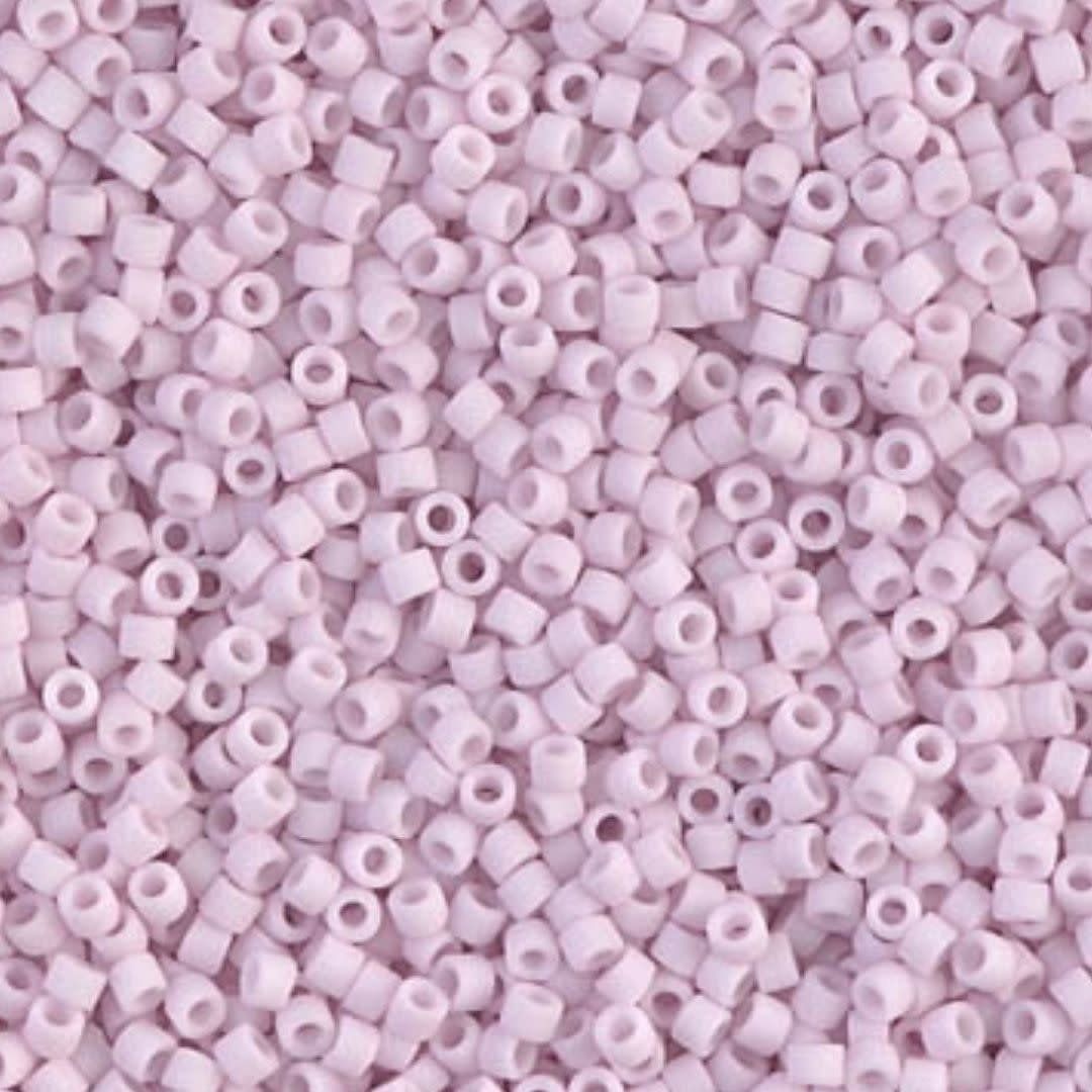 #11 Delica Seed Beads, Matte Opaque Pale Rose Pink, DB1514-TB, Approx 1440 Beads, 1 two inch tube, 7.2 grams
