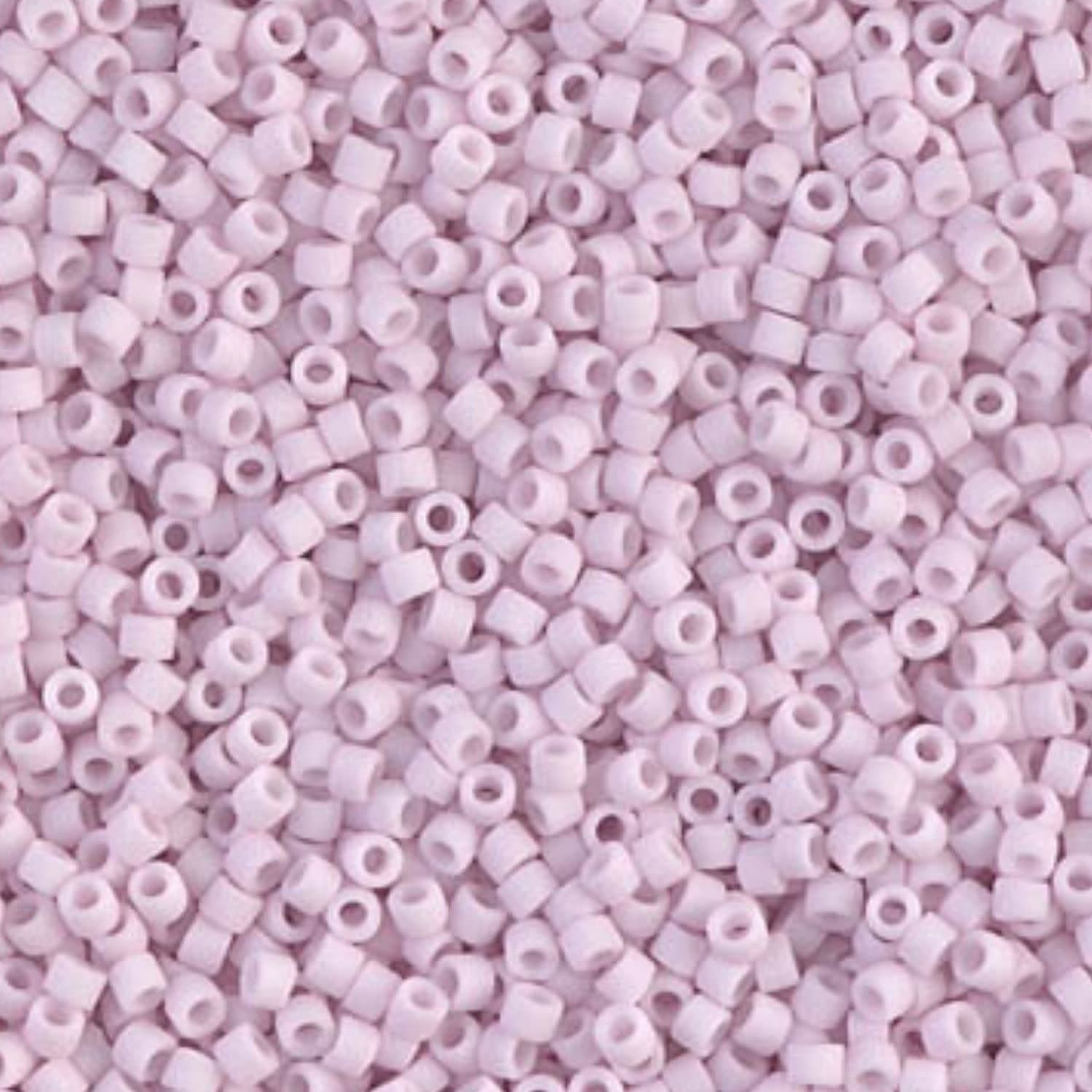 #11 Delica Seed Beads, Matte Opaque Pale Rose Pink, DB1514-TB, Approx 1440 Beads, 1 two inch tube, 7.2 grams
