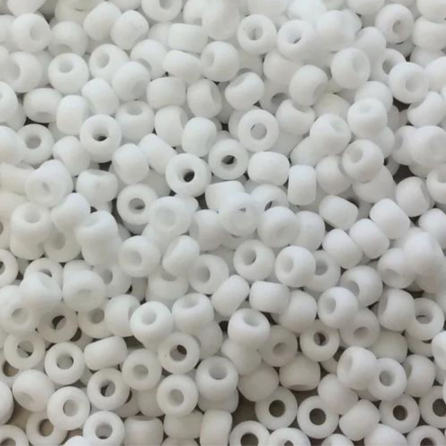 #8 Miyuki Seed Beads - Matte Opaque White, 8-9402F-TB, Approx 858 Beads/22 Grams, 1 five inch tube