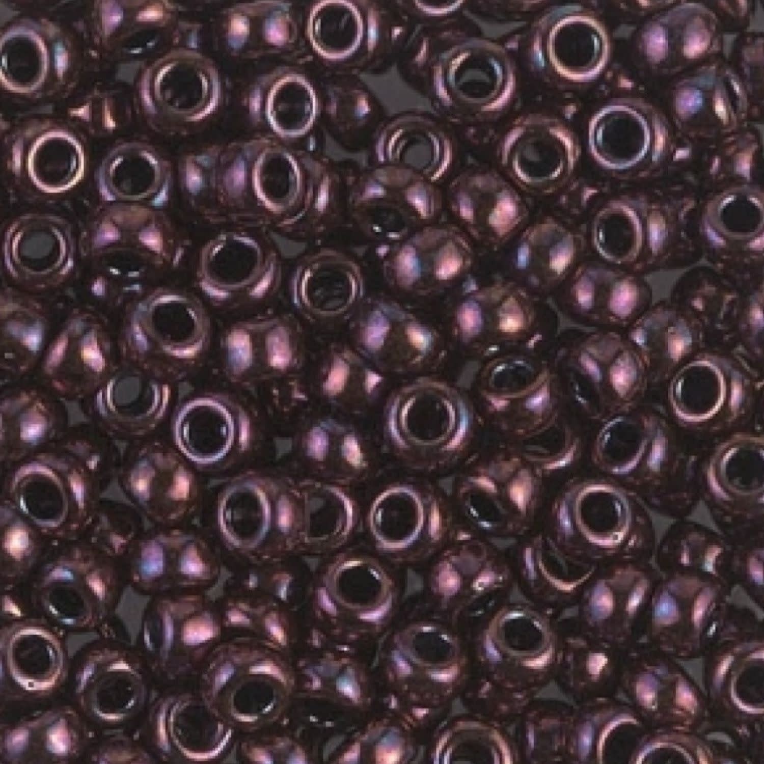 #8 Miyuki Seed Beads - Metallic Dark Raspberry, 8-9460-TB, Approx 858 Beads/22 Grams, 1 five inch tube