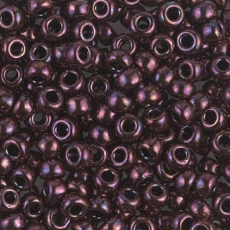 #8 Miyuki Seed Beads - Metallic Dark Raspberry, 8-9460-TB, Approx 858 Beads/22 Grams, 1 five inch tube