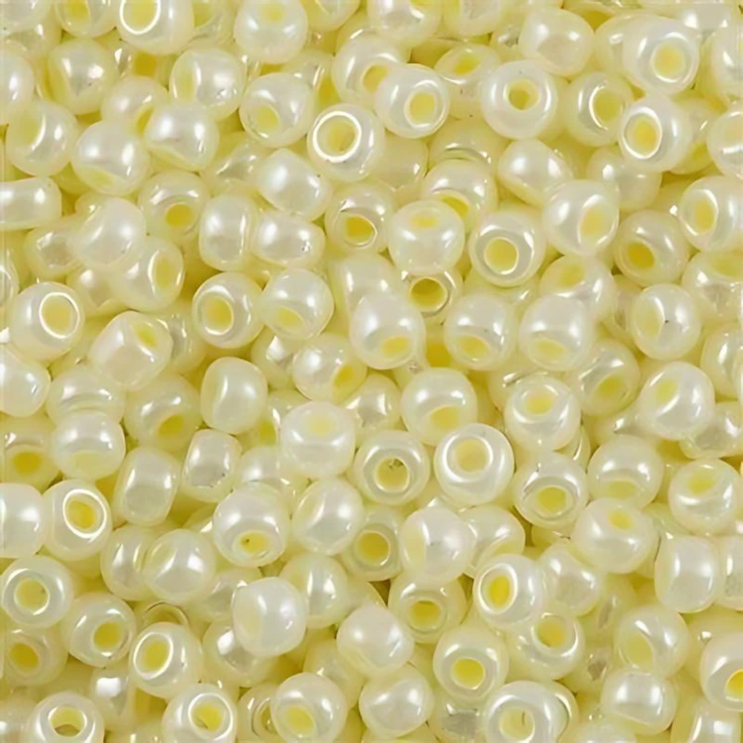 #8 Miyuki Seed Beads - Butter Cream Ceylon Yellow, 8-9527-TB, Approx 858 Beads/22 Grams, 1 five inch tube