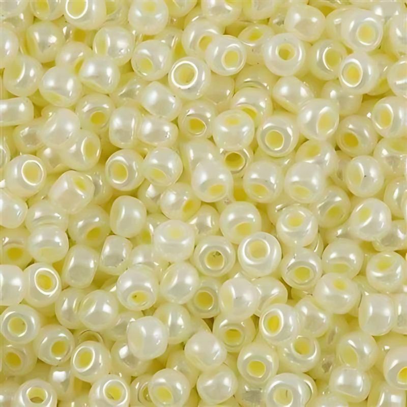 #8 Miyuki Seed Beads - Butter Cream Ceylon Yellow, 8-9527-TB, Approx 858 Beads/22 Grams, 1 five inch tube