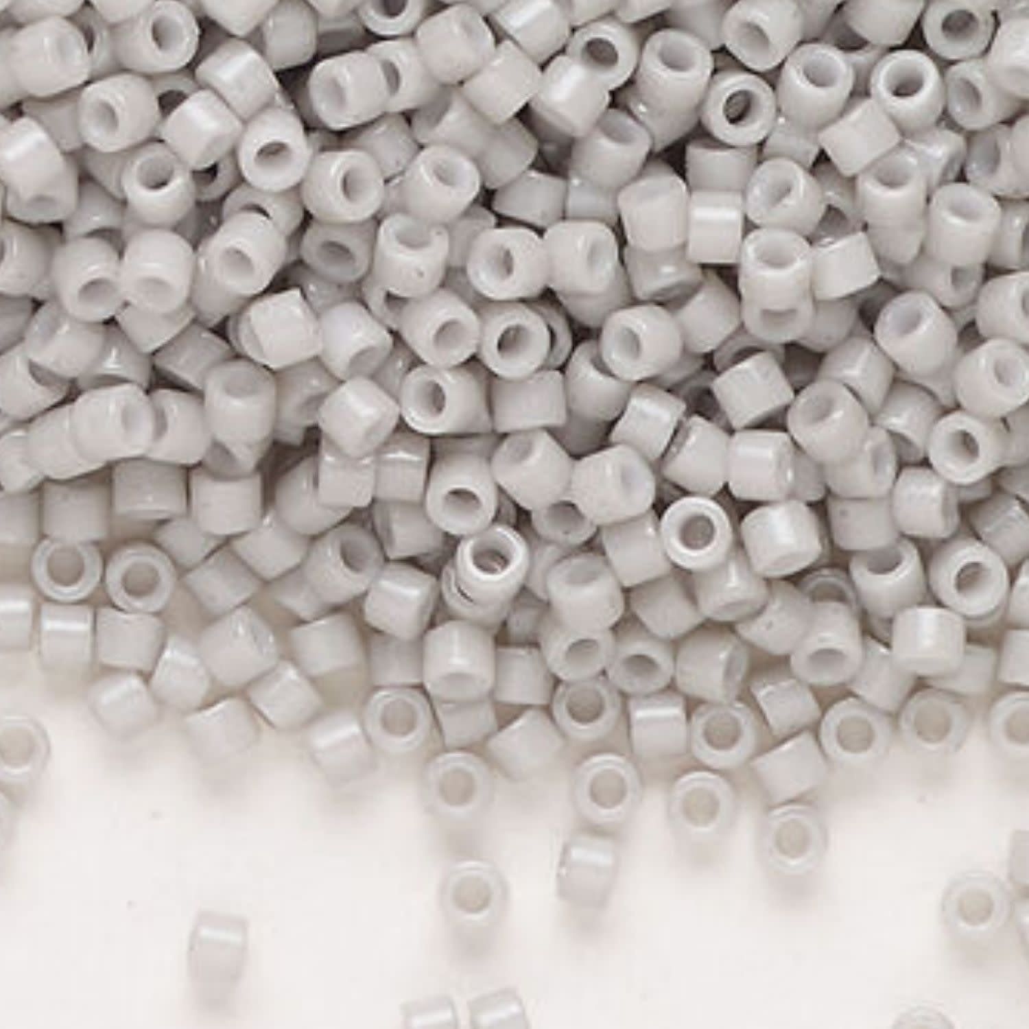 #11 Delica Seed Beads, Duracoat Opaque Soft Grey, DB2366-TB, Approx 1440 Beads, 1 two inch tube, 7.2 grams