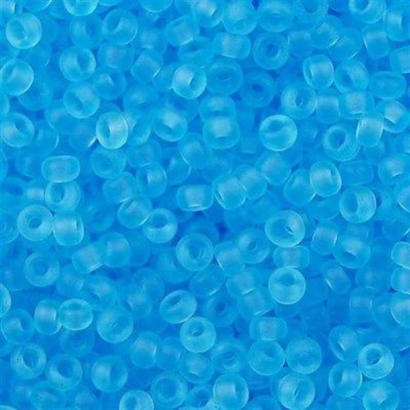 #11 Miyuki Seed Beads - Matte Transparent Light Blue, 11-9148F-TB, Approx 24 Grams, 1 five inch tube