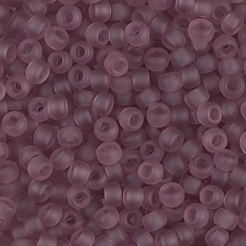 #8 Miyuki Seed Beads - Matte Transparent Smoky Amethyst, 8-9142F-TB, Approx 858 Beads/22 Grams, 1 five inch tube