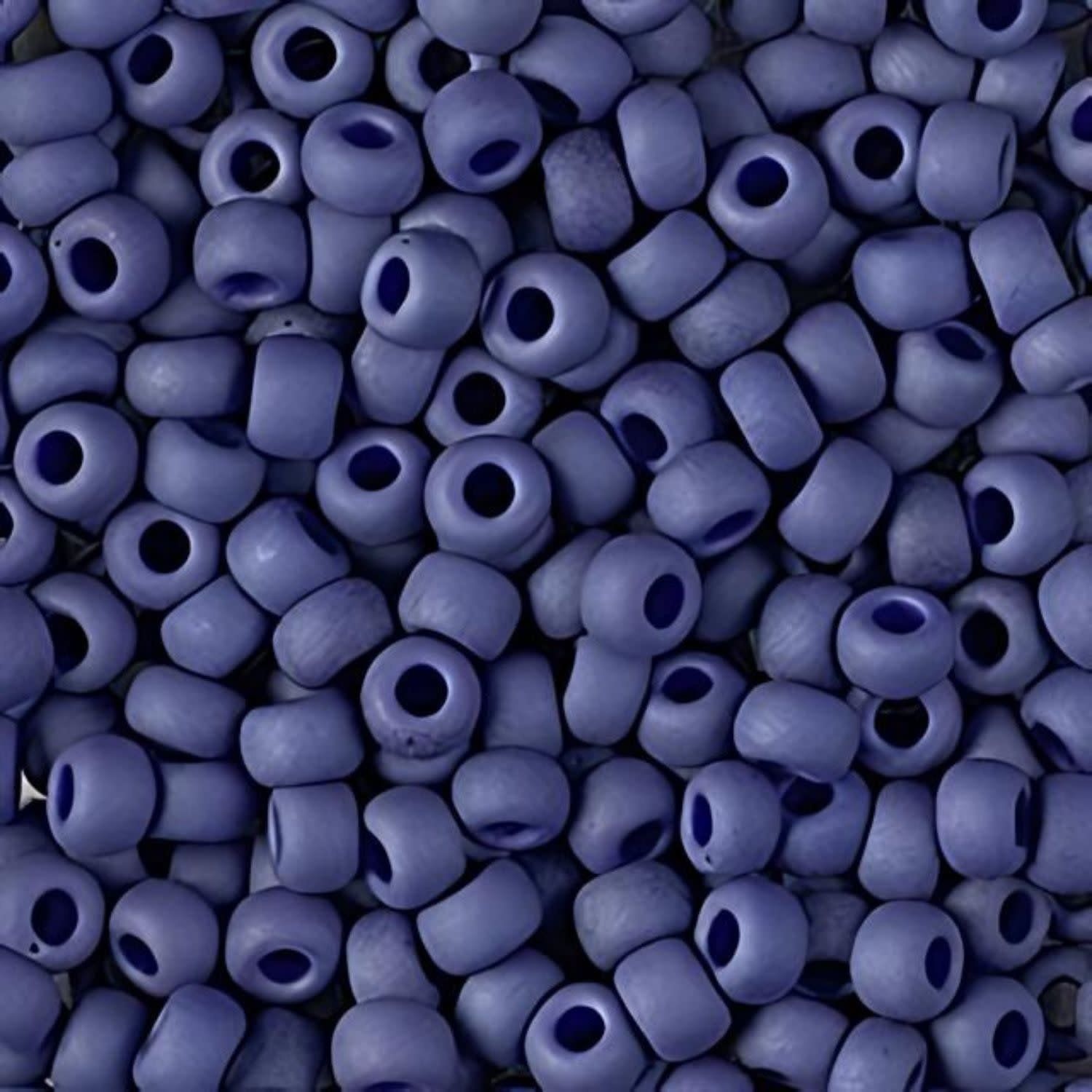 #8 Miyuki Seed Beads - Matte Opaque Cobalt Blue, 8-92075-TB, Approx 858 Beads/22 Grams, 1 five inch tube