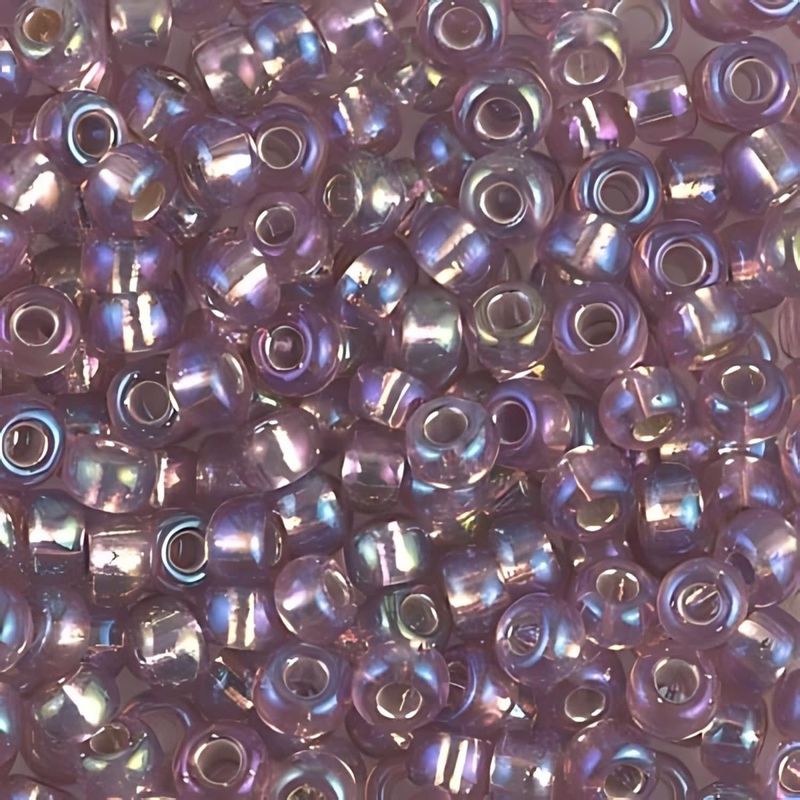 #6 Miyuki Seed Beads - Silver Lined Smoky Amethyst Rainbow/AB, 6-91012-TB, Approx 240 Beads, 1 five inch tube, 20 grams