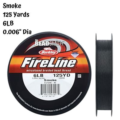 6Lb Fireline, Smoke Grey, 125 Yards, 0.006&quot;/0.15mm, 56gms/2oz