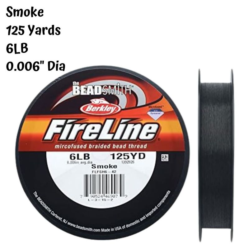 6Lb Fireline, Smoke Grey, 125 Yards, 0.006&quot;/0.15mm, 56gms/2oz