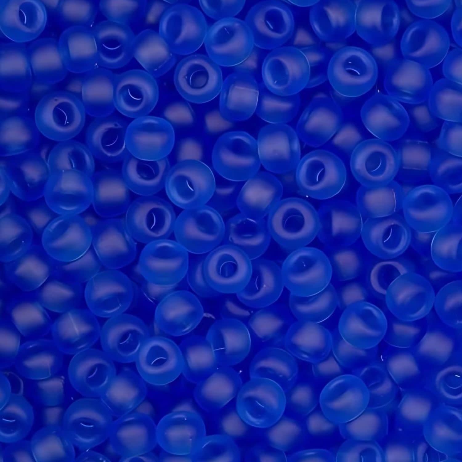 #6 Miyuki Seed Beads - Matte Transparent Sapphire Blue, 6-9150F-TB, Approx 240 Beads, 1 five inch tube, 20 grams