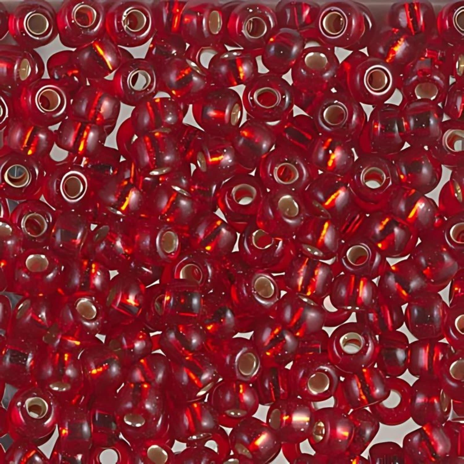 #11 Miyuki Seed Beads - Silver Lined Ruby, 11-911-TB, Approx 24 Grams, 1 five inch tube