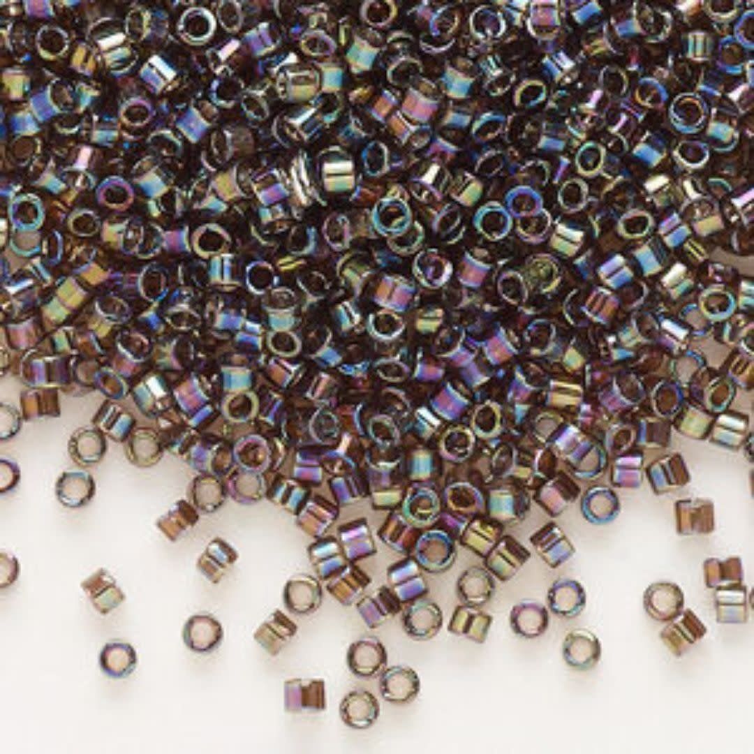 #11 Delica Seed Beads, Transparent Bronze Ab/Rainbow, DB180-TB, Approx 1440 Beads, 1 two inch tube, 7.2 grams