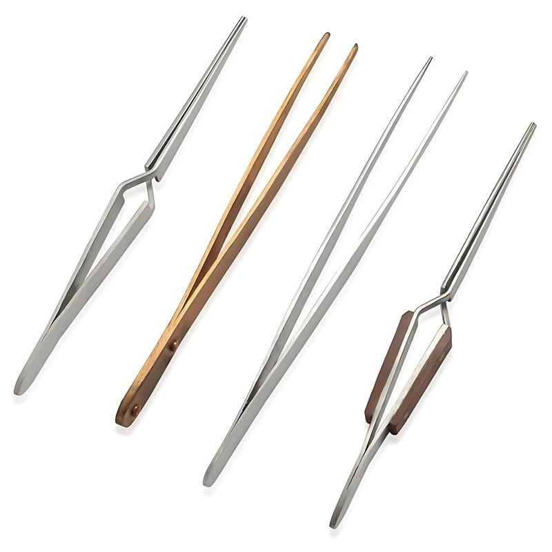 4 Piece Soldering Tweezer Set, 4oz