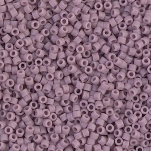 #11 Delica Seed Beads, Matte Opaque Lilac, DB758-TB, Approx 1440 Beads, 1 two inch tube, 7.2 grams