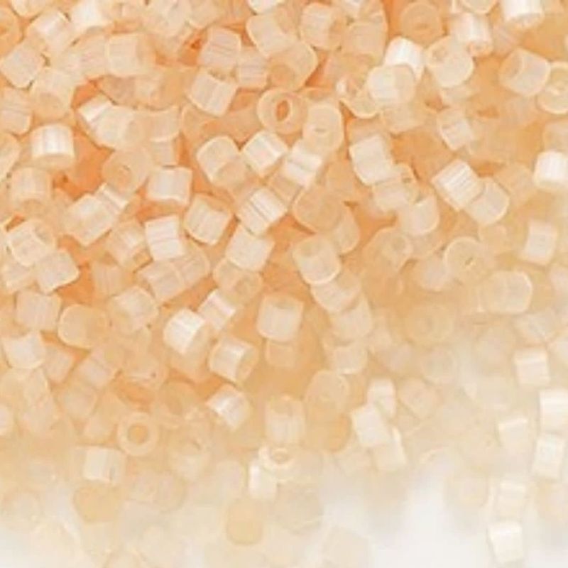 #11 Delica Seed Beads, Satin Silk Peach, DB824-TB, Approx 1440 Beads, 1 two inch tube, 7.2 grams
