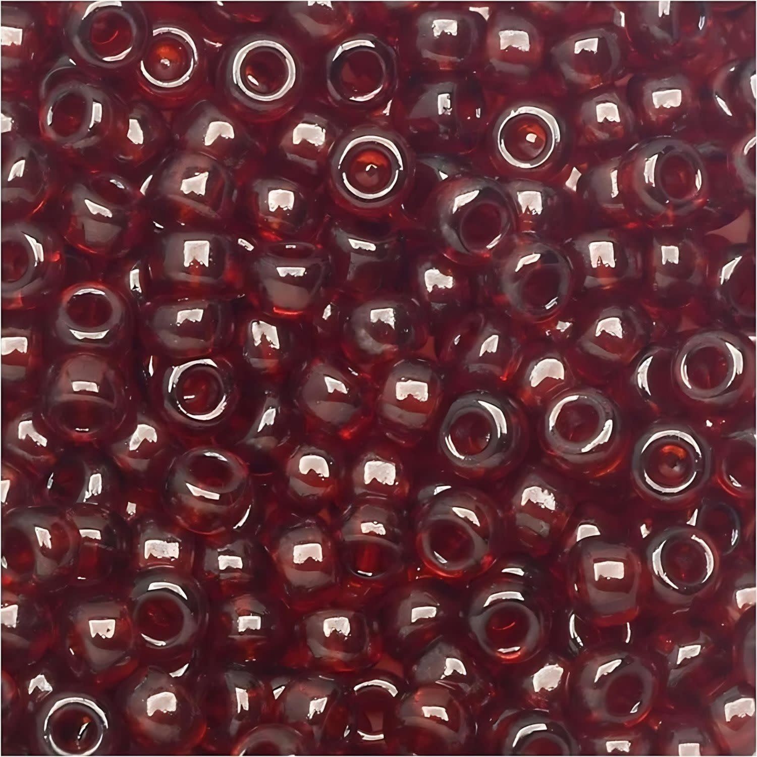 #8 Miyuki Seed Beads - Garnet Gold Luster Red, 8-9304-TB, Approx 858 Beads/22 Grams, 1 five inch tube