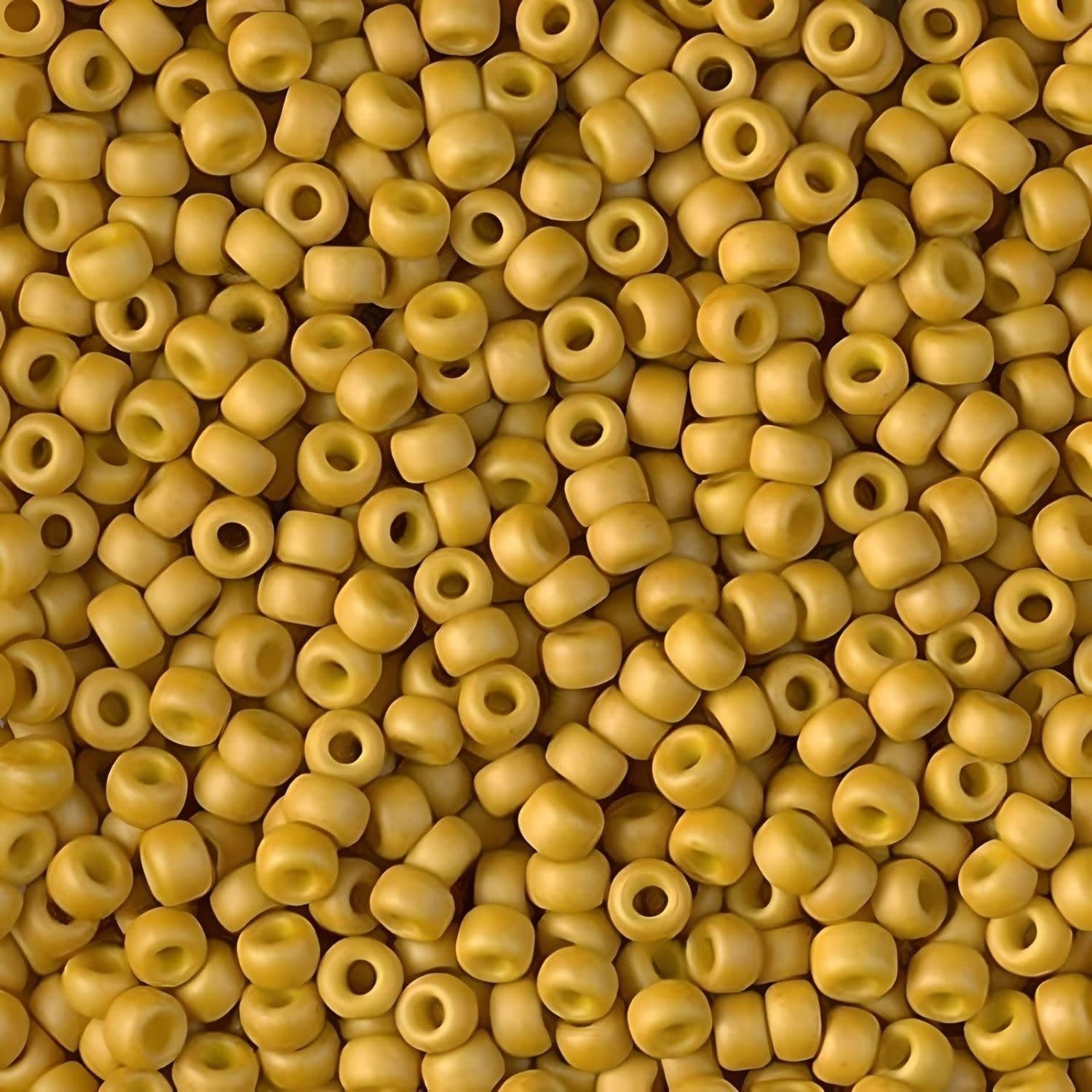 #11 Miyuki Seed Beads - Matte Opaque Mustard, 11-91233-TB, Approx 24 Grams, 1 five inch tube