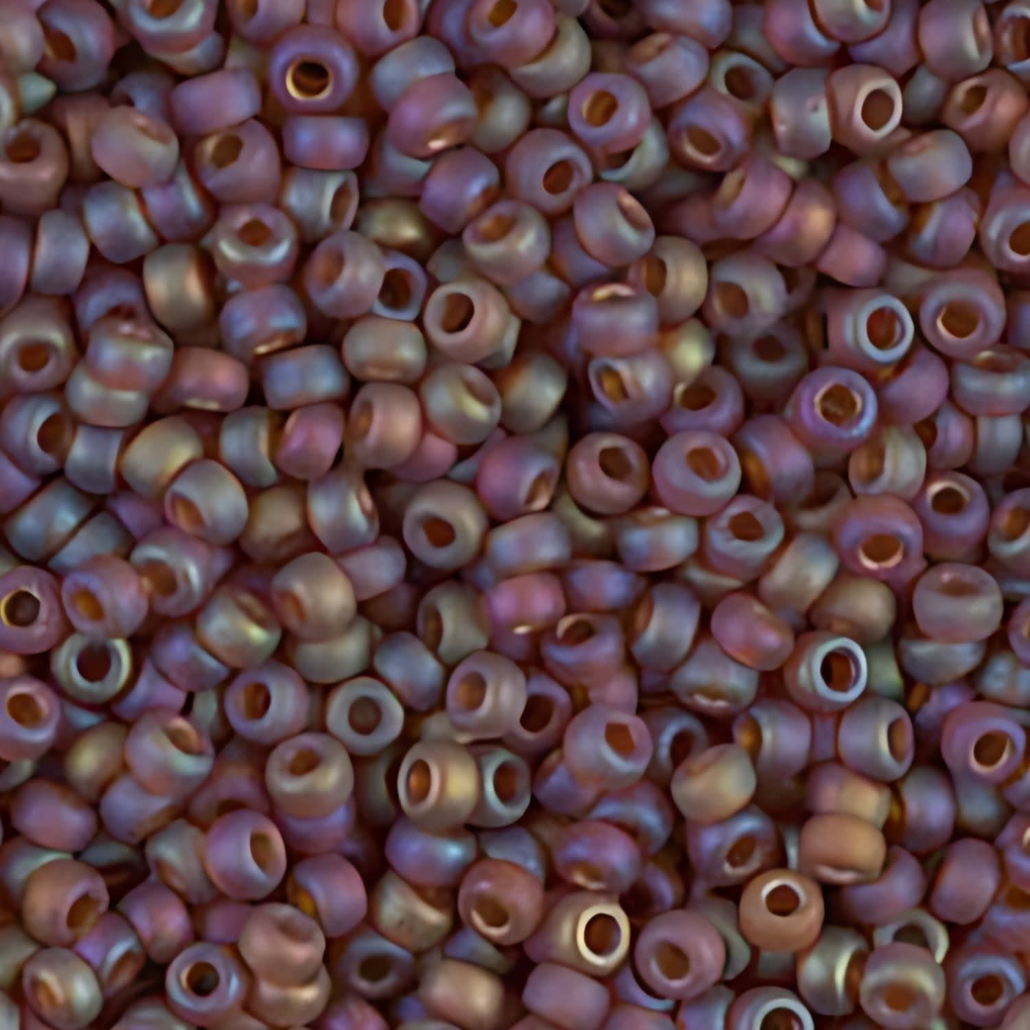 #11 Miyuki Seed Beads - Matte Transparent Light Brown Ab, 11-9134Fr-TB, Approx 24 Grams, 1 five inch tube