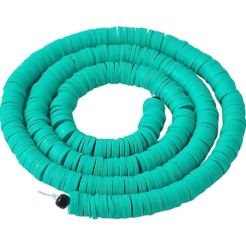 6x1mm Heishi Beads, Turquoise Green, 380-400pcs, 17&quot; Strand, Polymer Clay, 21gms/0.74oz