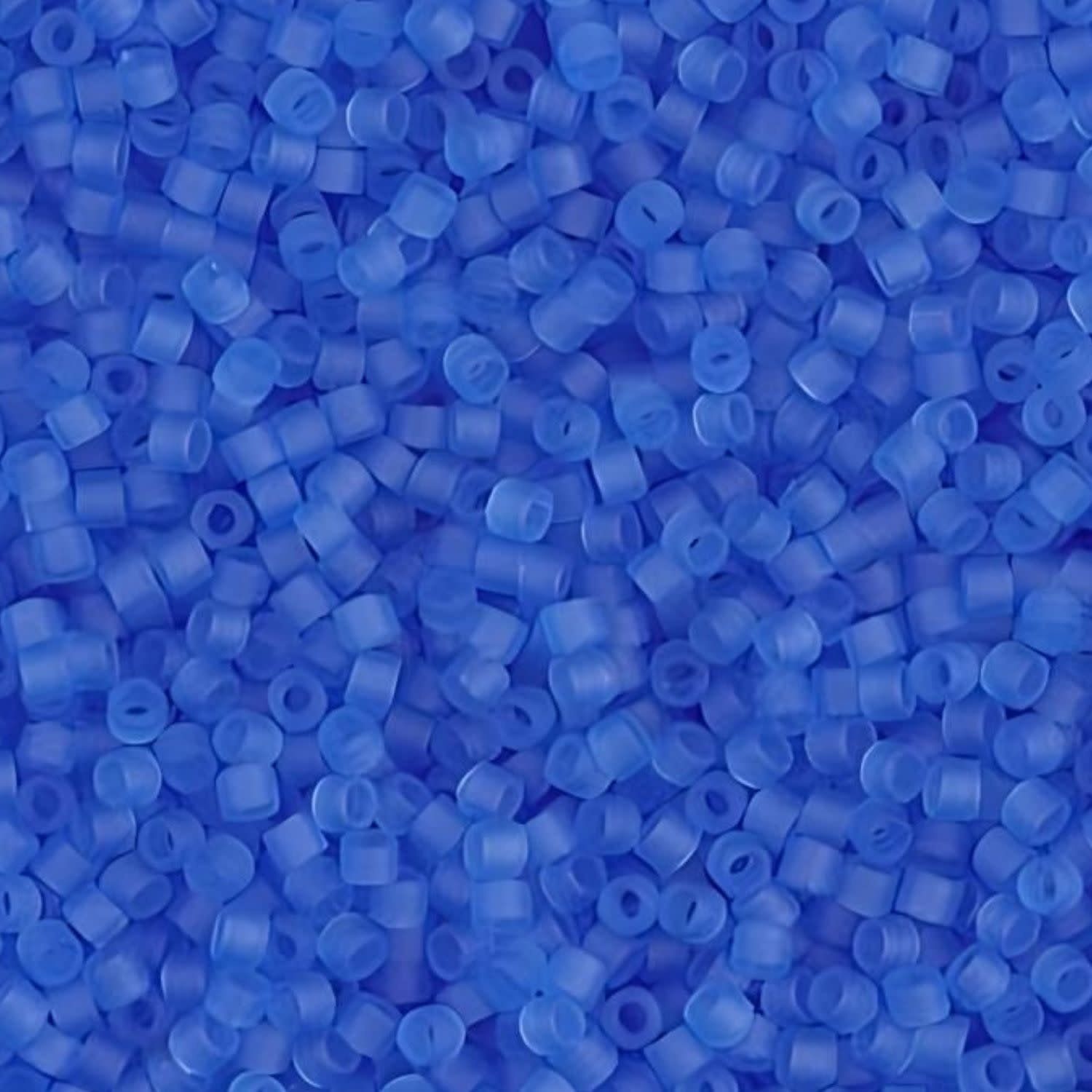 #11 Delica Seed Beads, Matte Transparent Aquamarine Blue, DB768-TB, Approx 1440 Beads, 1 two inch tube, 7.2 grams