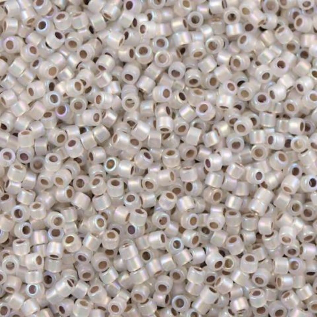 #11 Delica Seed Beads, Silver Lined Opal  Ab/Rainbow, DB223-TB, Approx 1440 Beads, 1 two inch tube, 7.2 grams