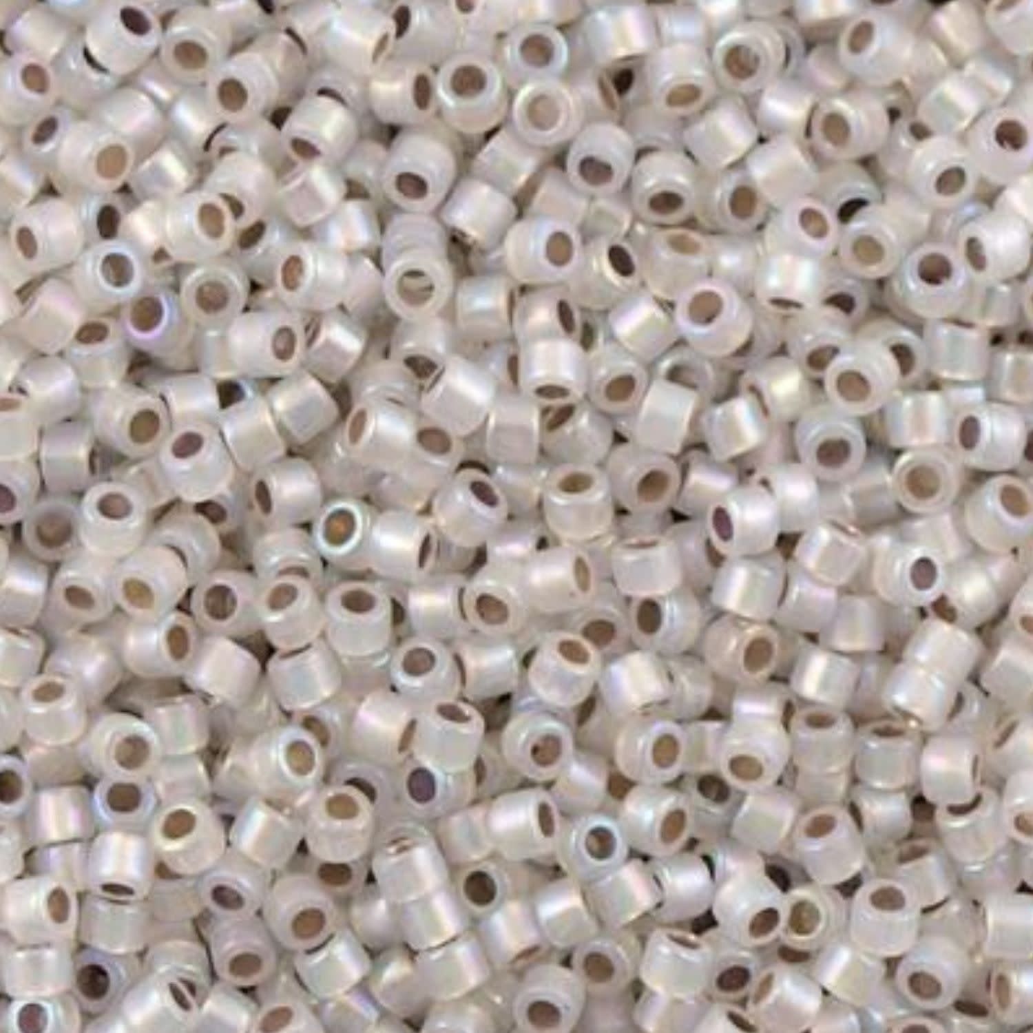 #11 Delica Seed Beads, Silver Lined Opal  Ab/Rainbow, DB223-TB, Approx 1440 Beads, 1 two inch tube, 7.2 grams