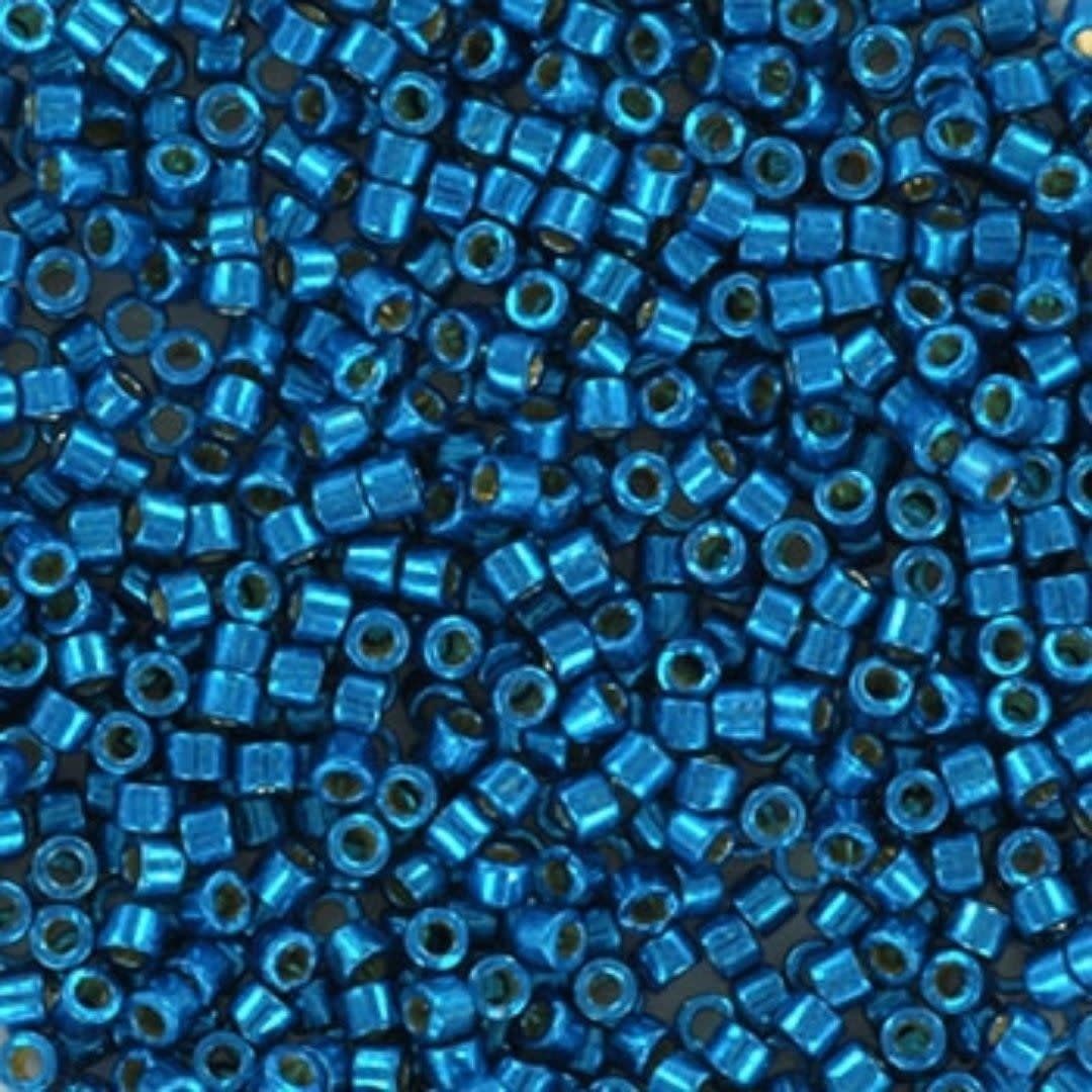 #11 Delica Seed Beads, Duracoat Galvanized Dark Capri Blue, DB2514-TB, Approx 1440 Beads, 1 two inch tube, 7.2 grams