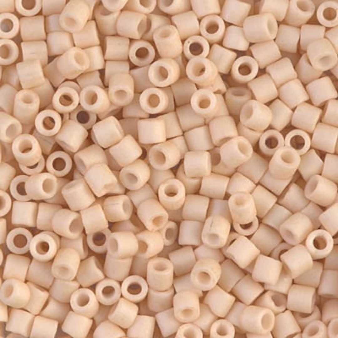 #11 Delica Seed Beads, Matte Opaque Antique Beige, DB353-TB, Approx 1440 Beads, 1 two inch tube, 7.2 grams