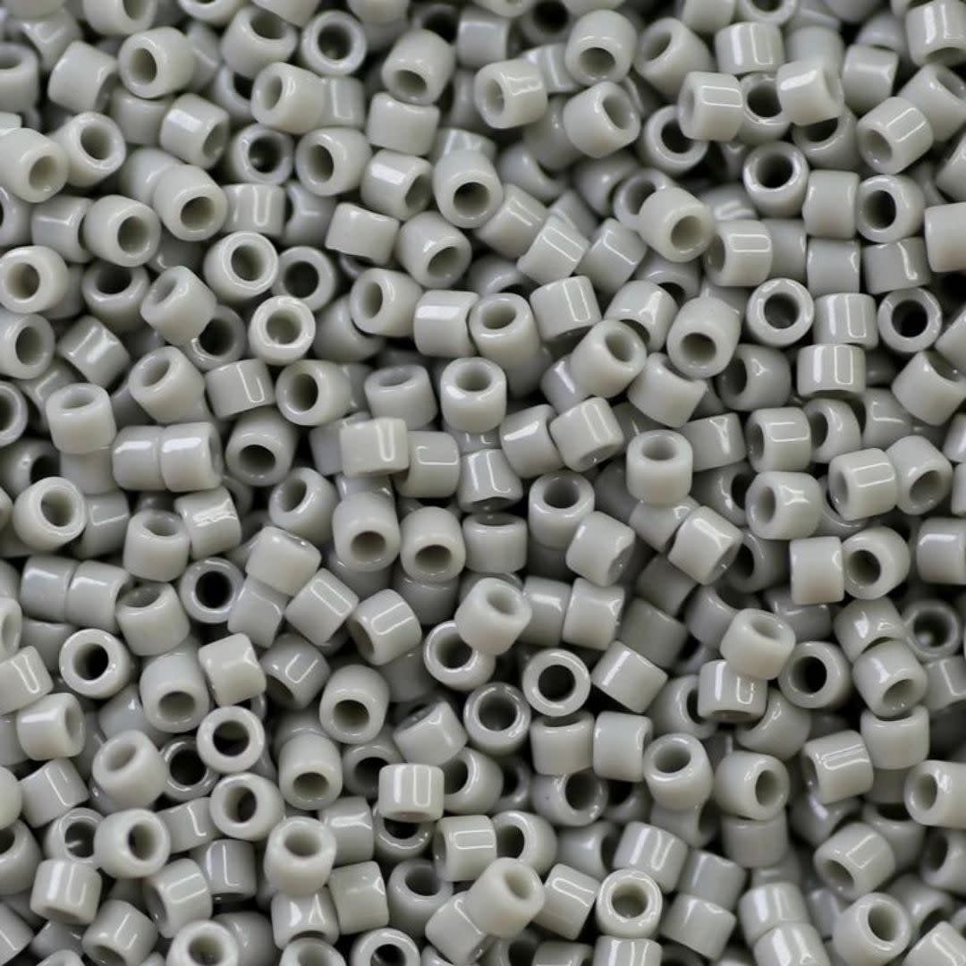 #11 Delica Seed Beads, Opaque Grey, DB731-TB, Approx 1440 Beads, 1 two inch tube, 7.2 grams