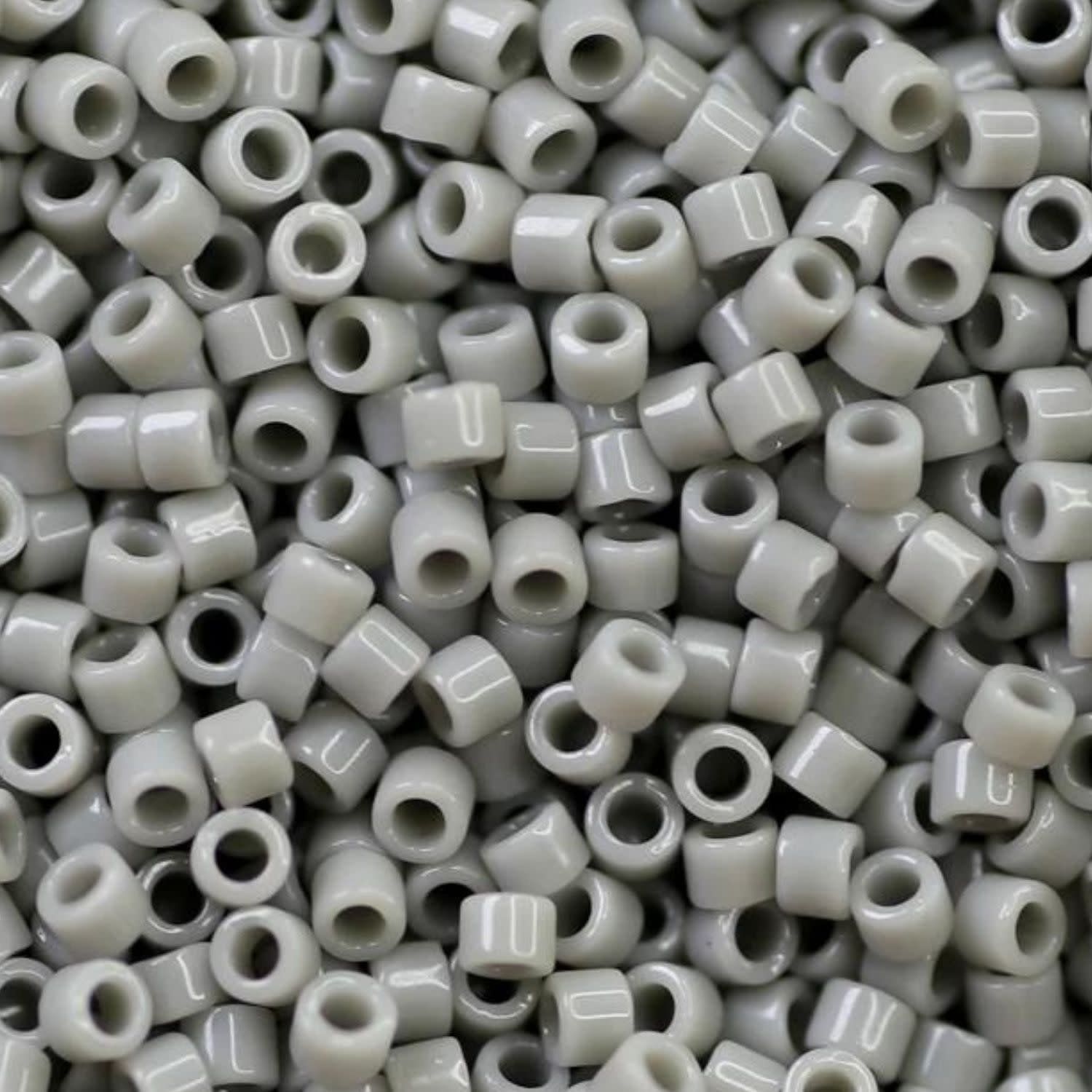 #11 Delica Seed Beads, Opaque Grey, DB731-TB, Approx 1440 Beads, 1 two inch tube, 7.2 grams