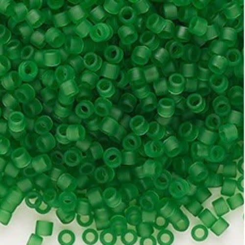 #11 Delica Seed Beads, Matte Transparent Green, DB746-TB, Approx 1440 Beads, 1 two inch tube, 7.2 grams