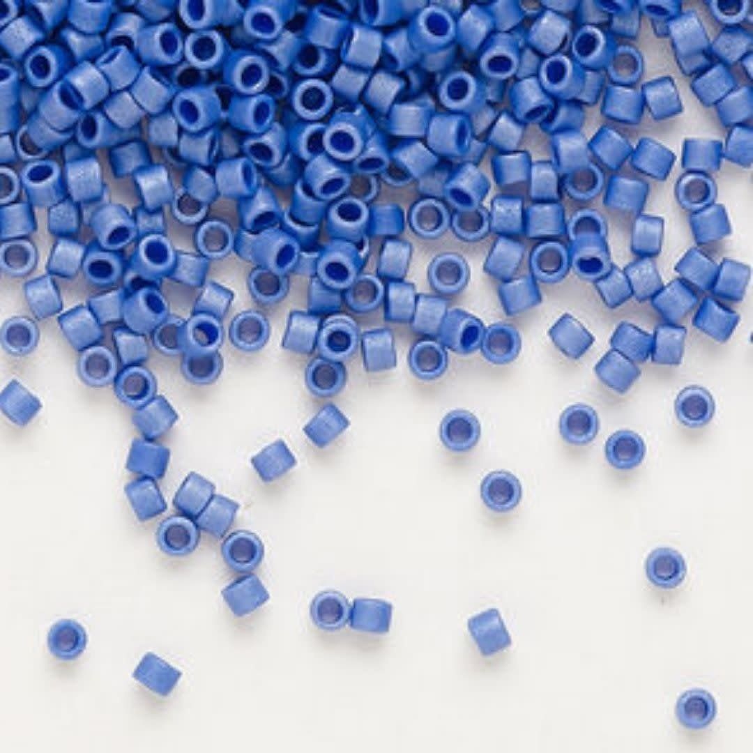 #11 Delica Seed Beads, Matte Opaque Luster Sapphire Blue, DB361-TB, Approx 1440 Beads, 1 two inch tube, 7.2 grams