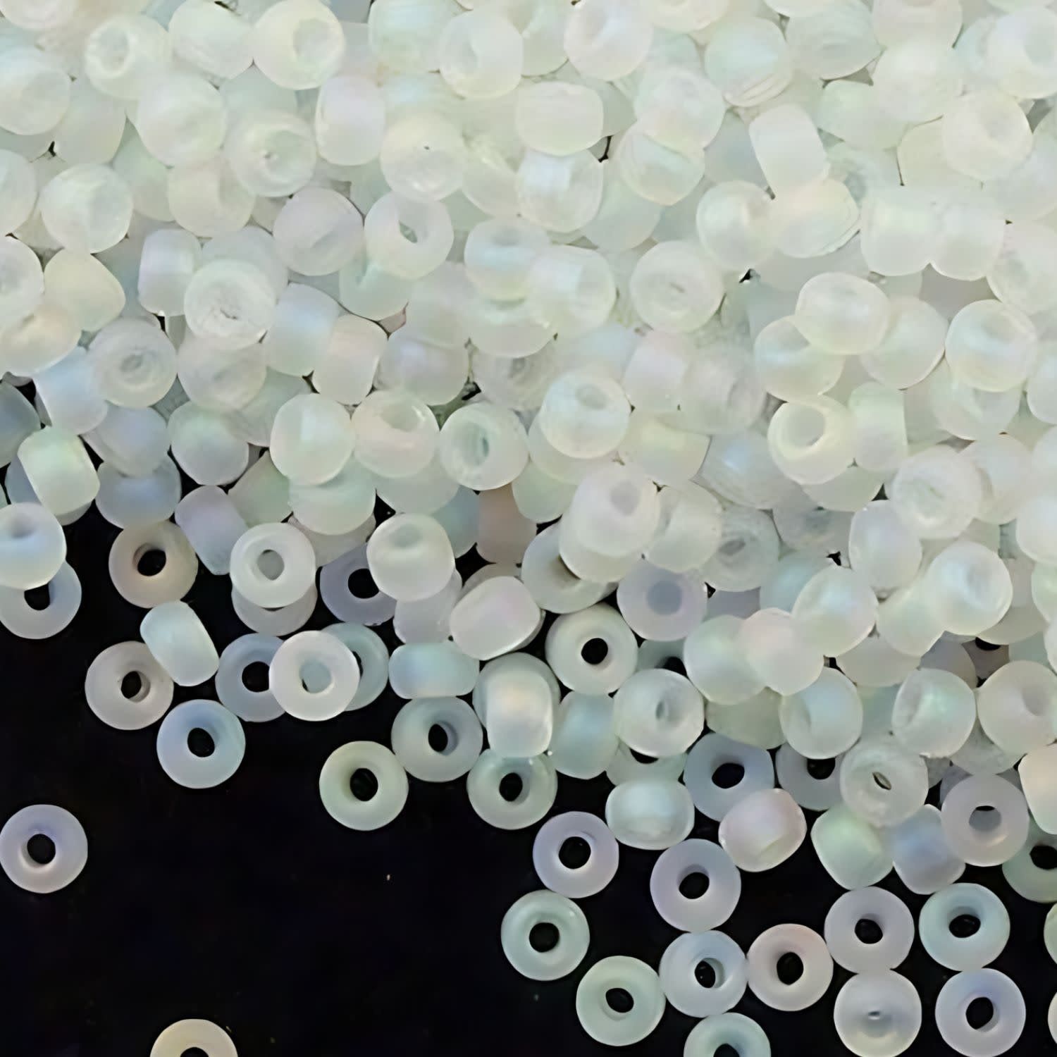 #8 Miyuki Seed Beads - Matte Crystal Clear Rainbow/AB, 8-9131FR-TB, Approx 858 Beads/22 Grams, 1 five inch tube