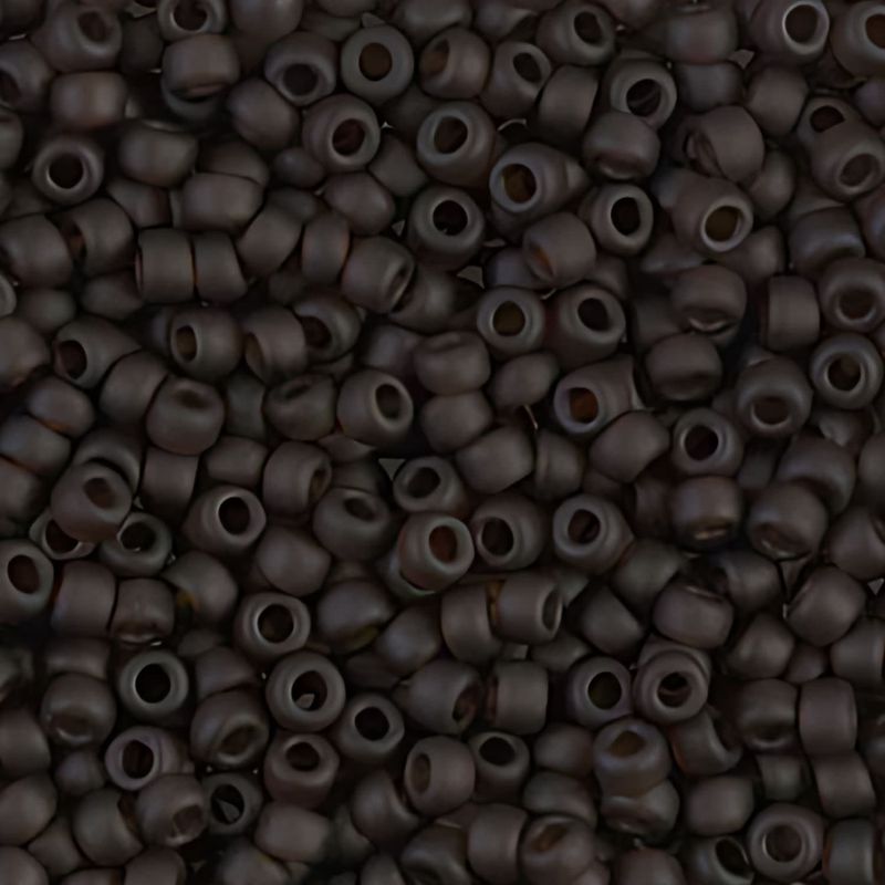 #8 Miyuki Seed Beads - Matte Transparent Root Beer, 8-9135F-TB, Approx 858 Beads/22 Grams, 1 five inch tube