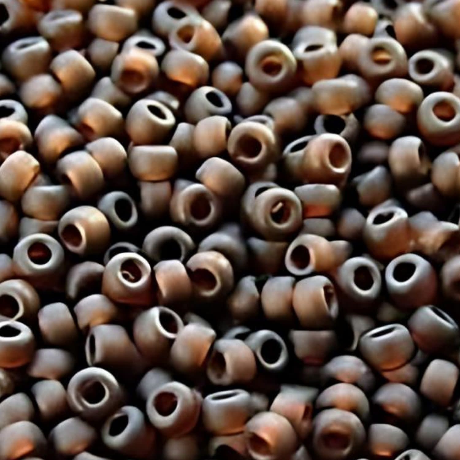 #11 Miyuki Seed Beads - Matte Transparent Brown, 11-9135F-TB, Approx 24 Grams, 1 five inch tube