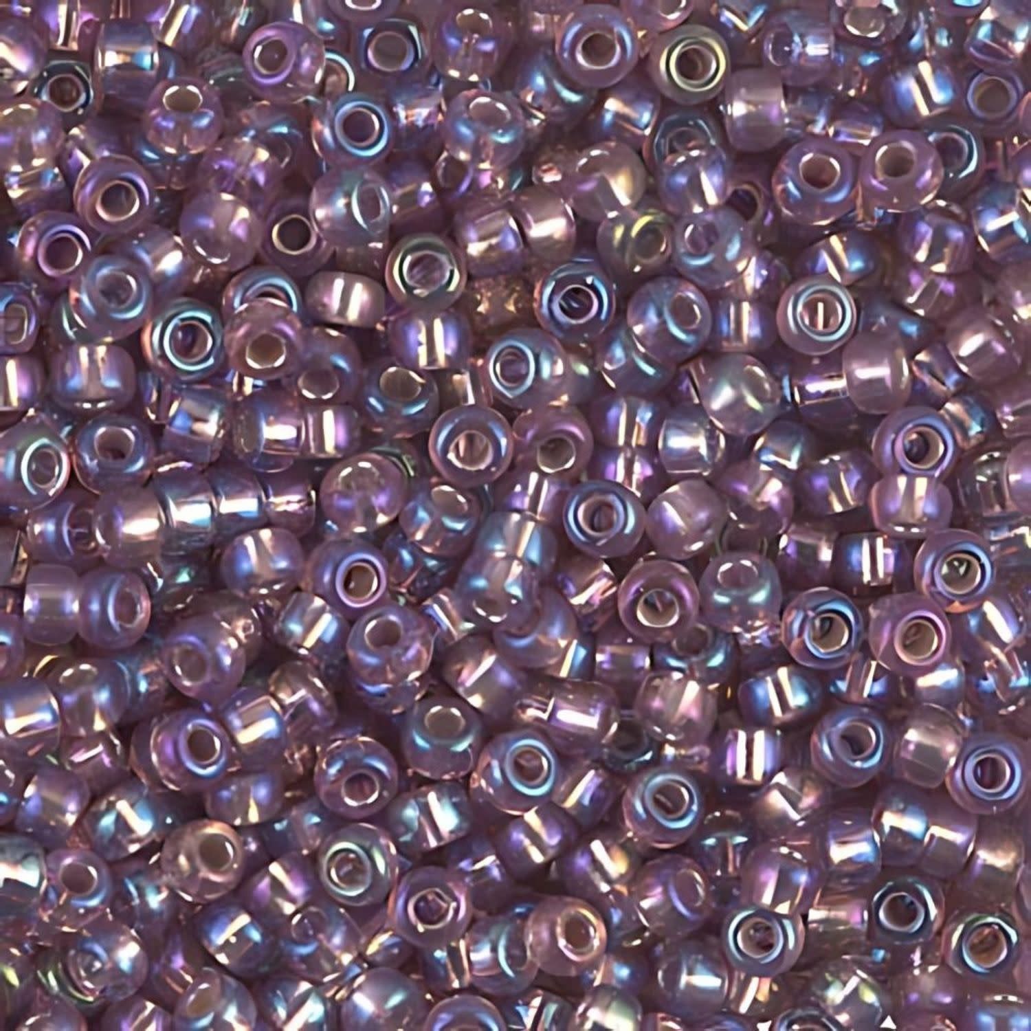 #11 Miyuki Seed Beads - Silver Lined Amethyst Ab, 11-91024-TB, Approx 24 Grams, 1 five inch tube